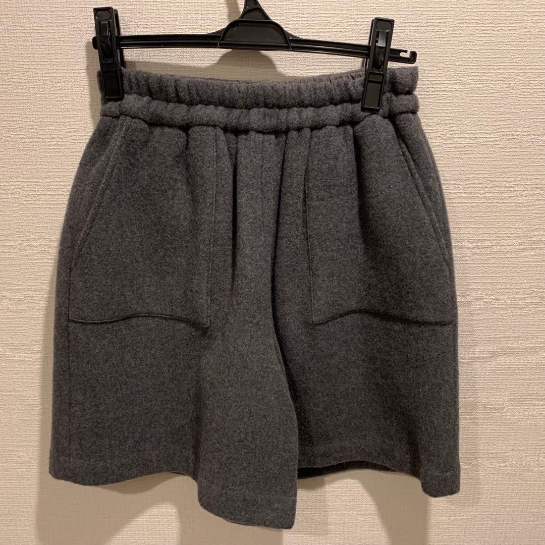 machatt ウールショートパンツ　ロング　グレー
