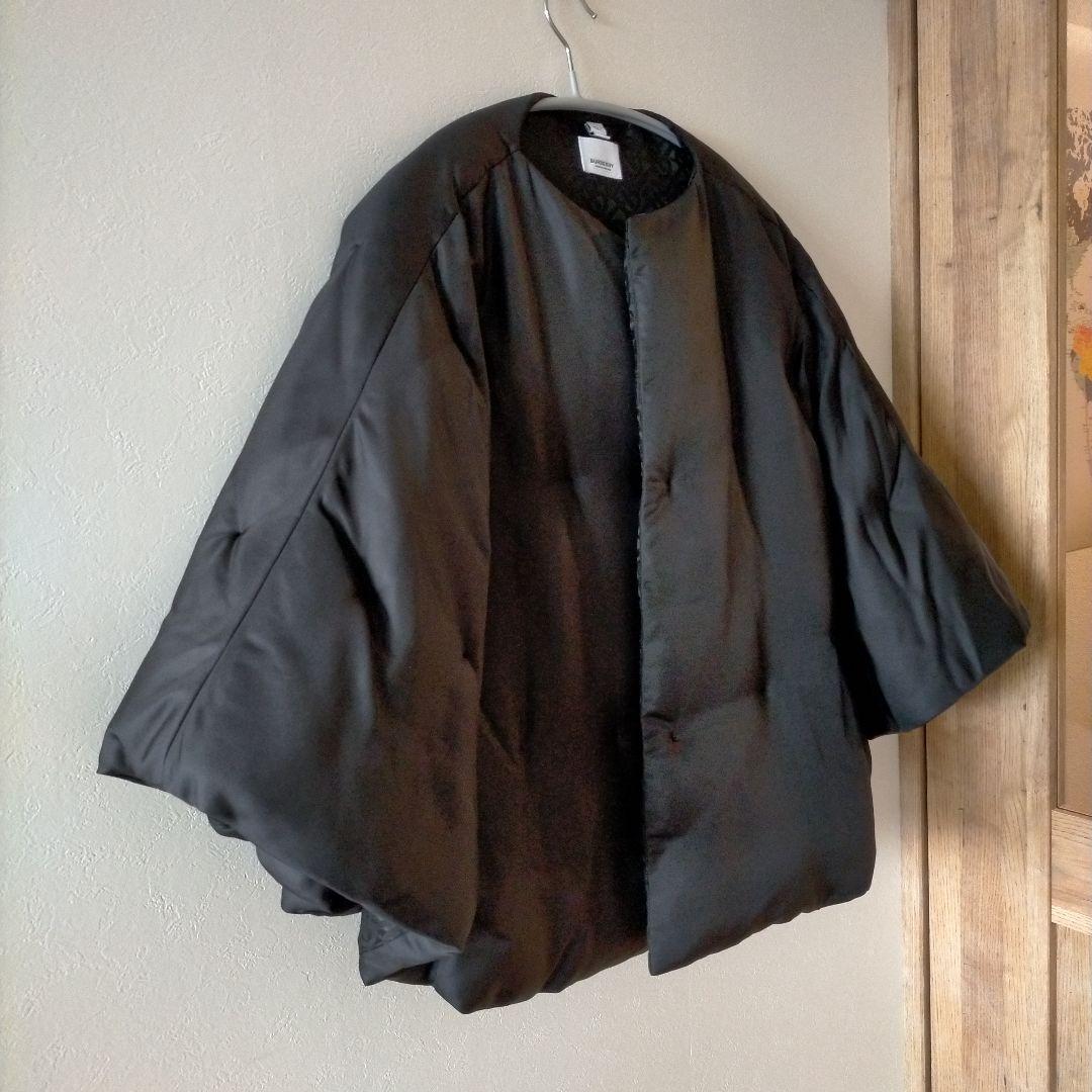 BURBERRY ブラック ポンチョ・ケープコート