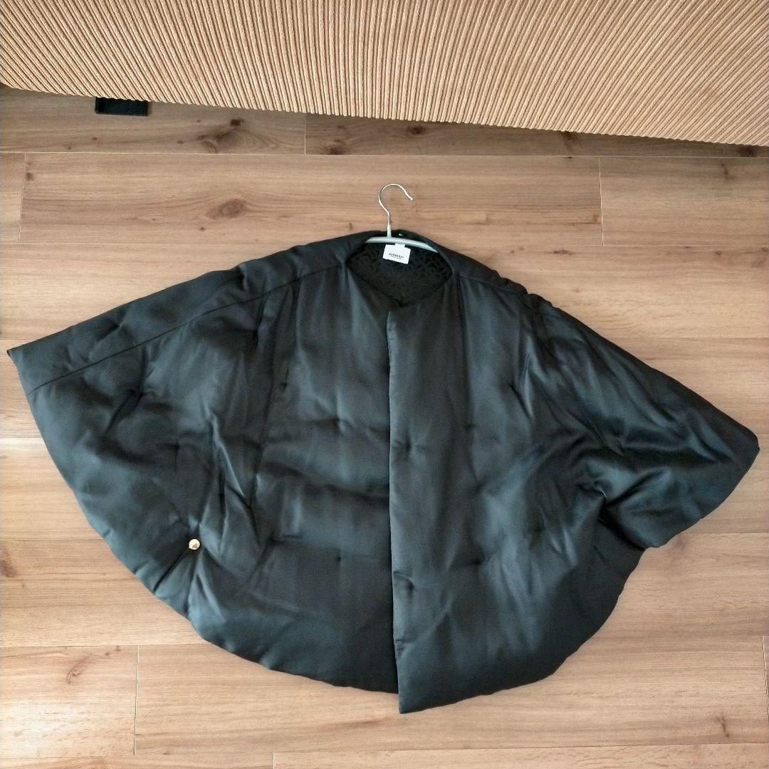 BURBERRY ブラック ポンチョ・ケープコート