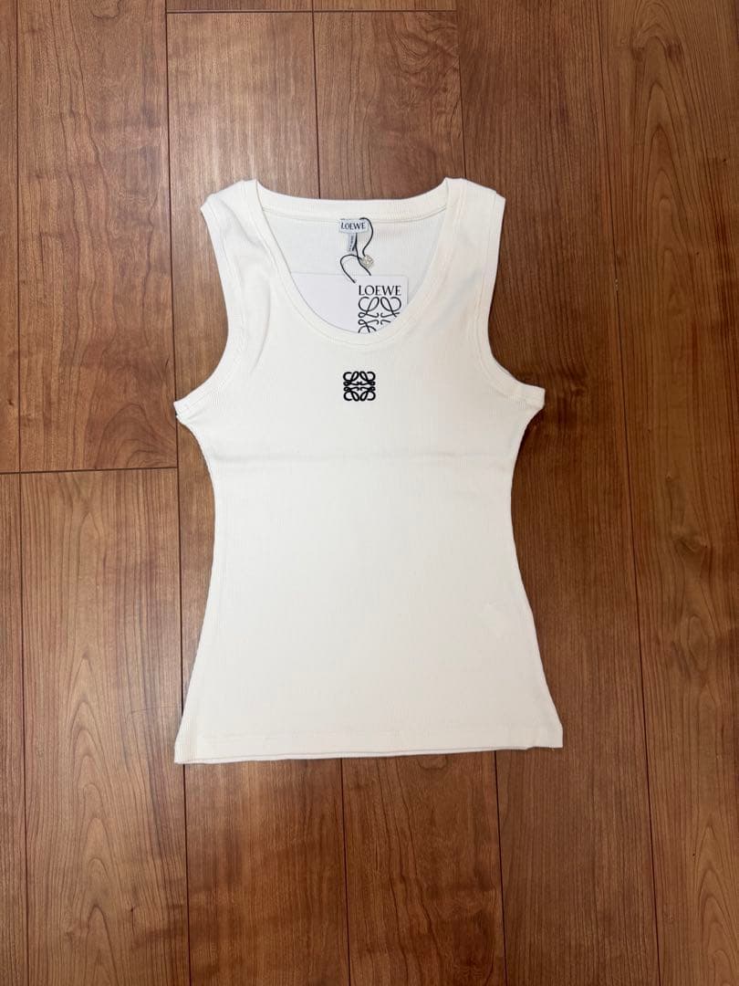 【新品】LOEWE ロエベ アナグラム ロゴ タンクトップ 白