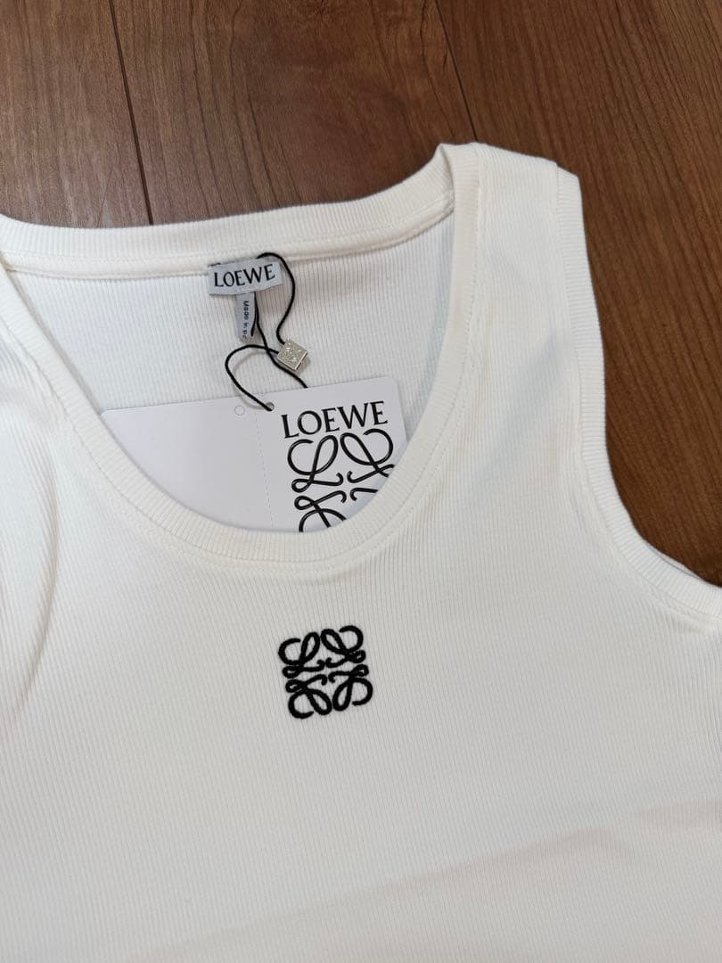 【新品】LOEWE ロエベ アナグラム ロゴ タンクトップ 白
