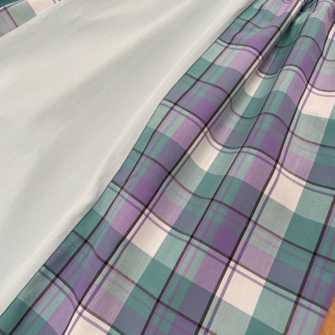 美品☆ アナスイミニ　チェック切り替えワンピース　150