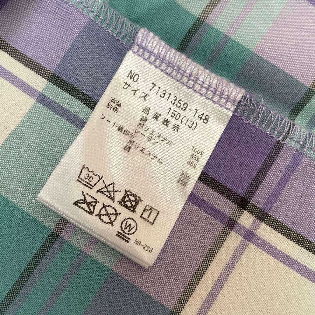 美品☆ アナスイミニ　チェック切り替えワンピース　150