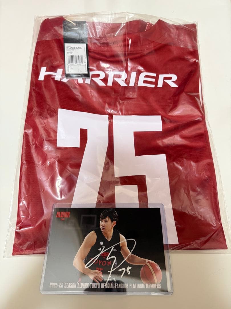 アルバルク東京　25-26 ファンユニフォーム　75 小酒部泰暉 XL サイン