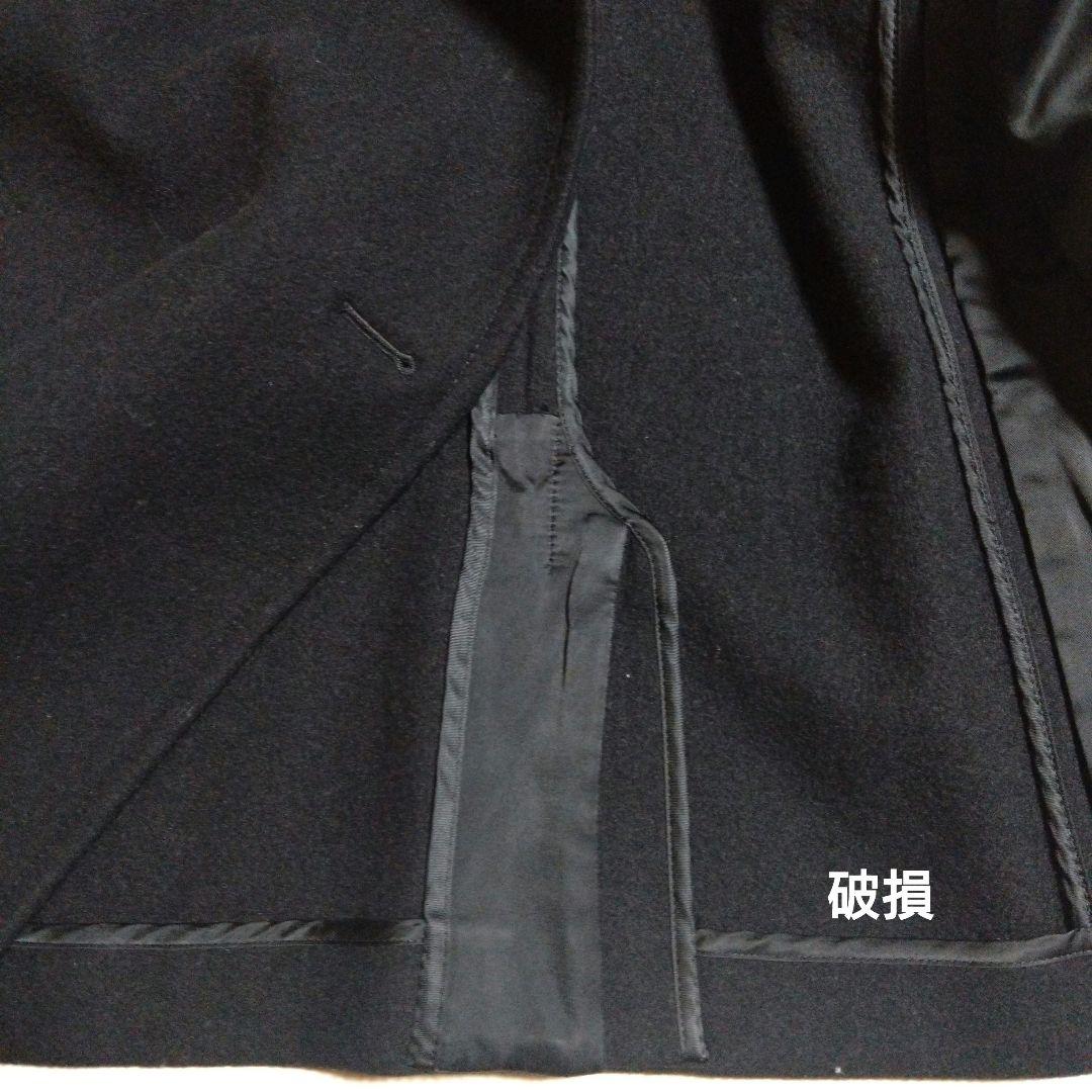 ATTACHMENT　Pコート　ヘビーメルトン　黒　3　綺麗(内側ほつれほどけ)