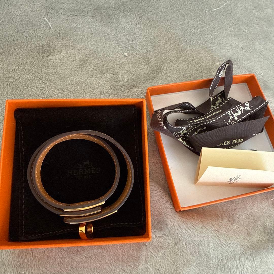 エルメスレザーブレスレット・ドゥブルトゥール