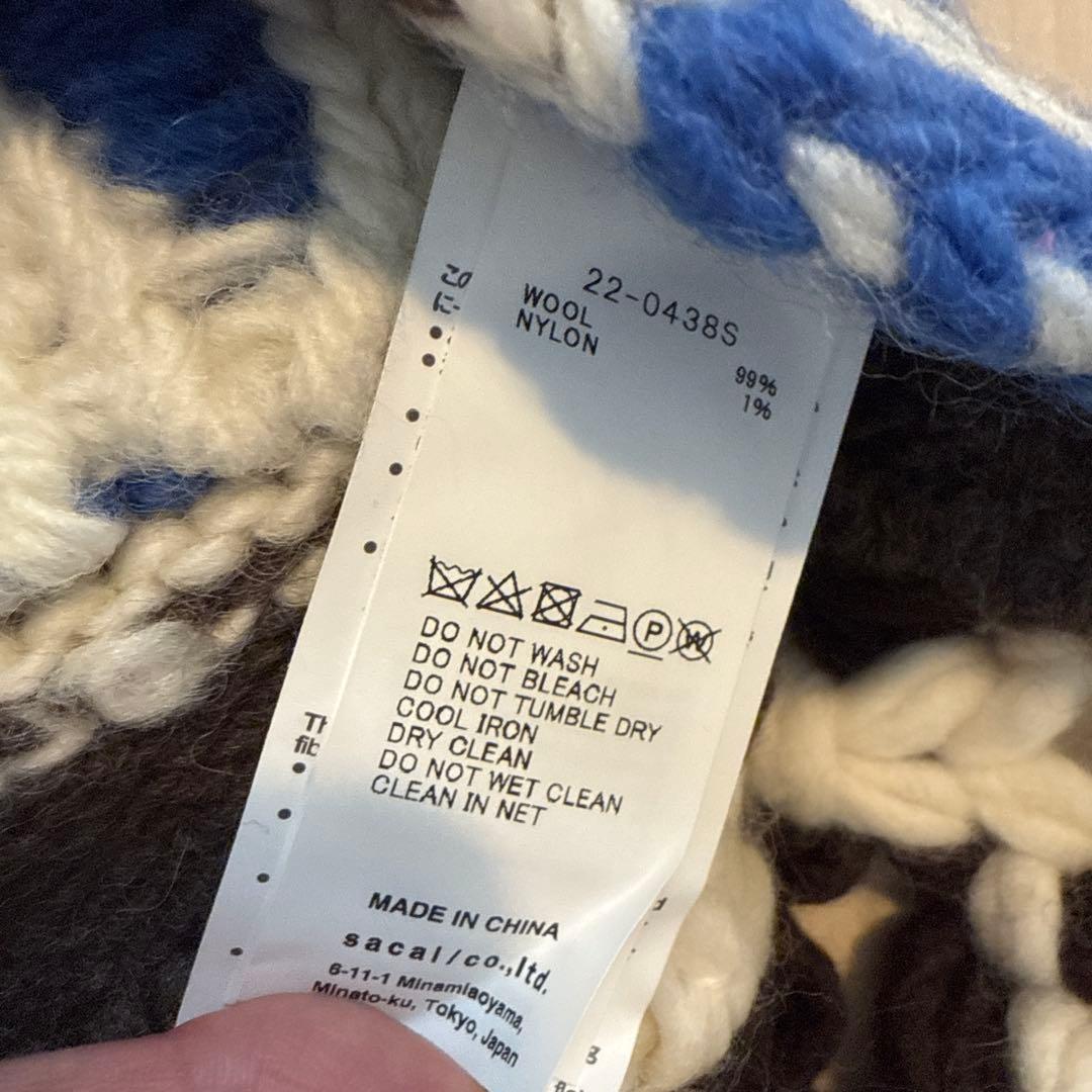 Sacai (サカイ) 22AW ニットベスト フリンジ付き