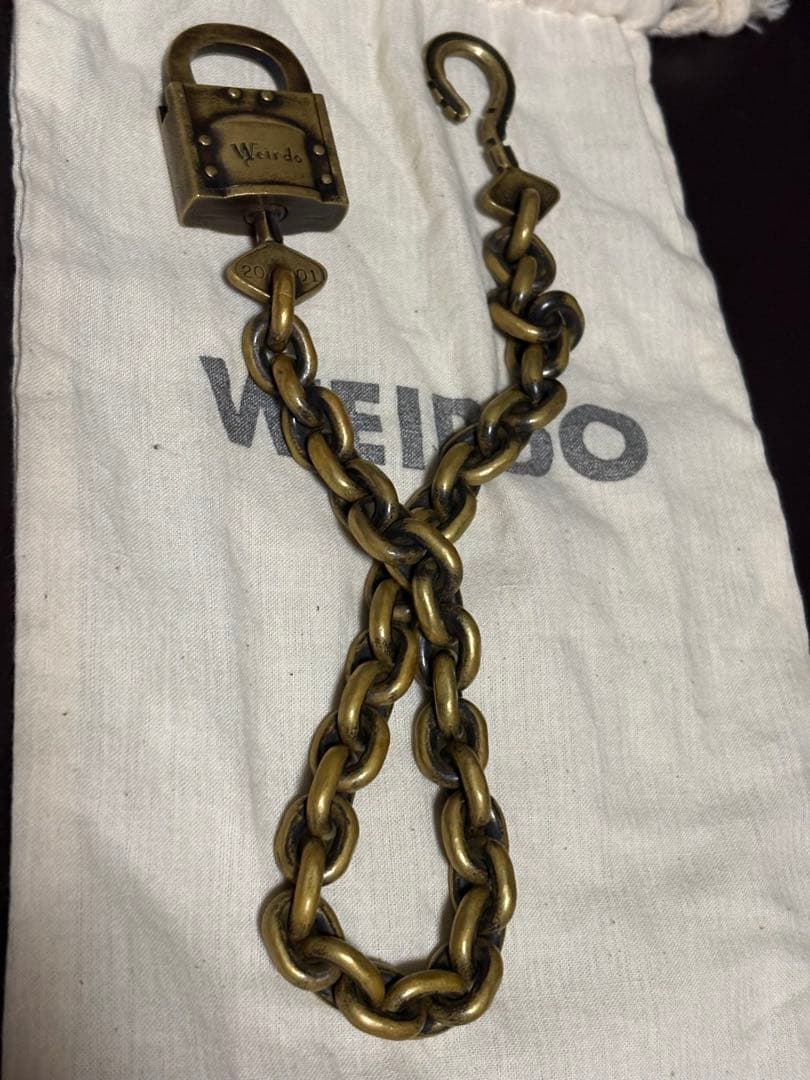 じ*ー様 WEIRDO ウィアード パドロック ウォレットチェーン ブラス 真鍮