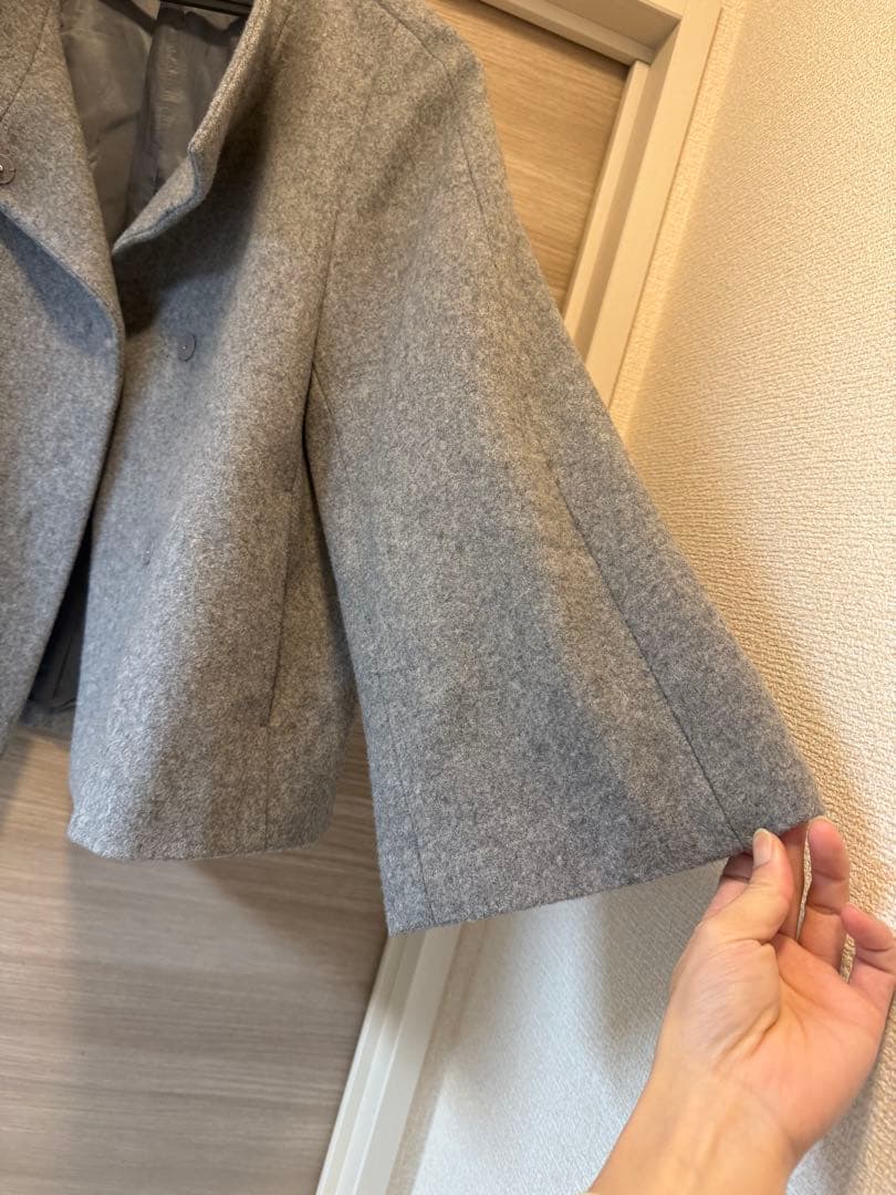 ANAYI ビーバーショートウールコート36 フレア