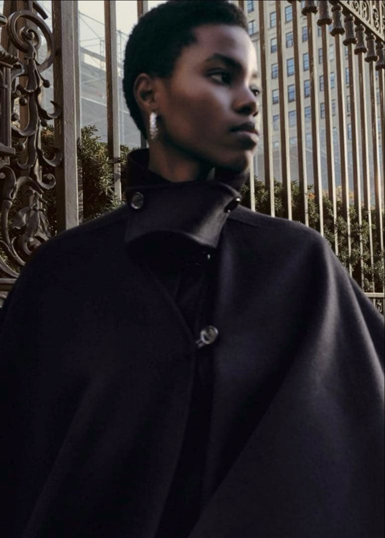 よつば♡ZARA ロングコート　ウールコート　黒