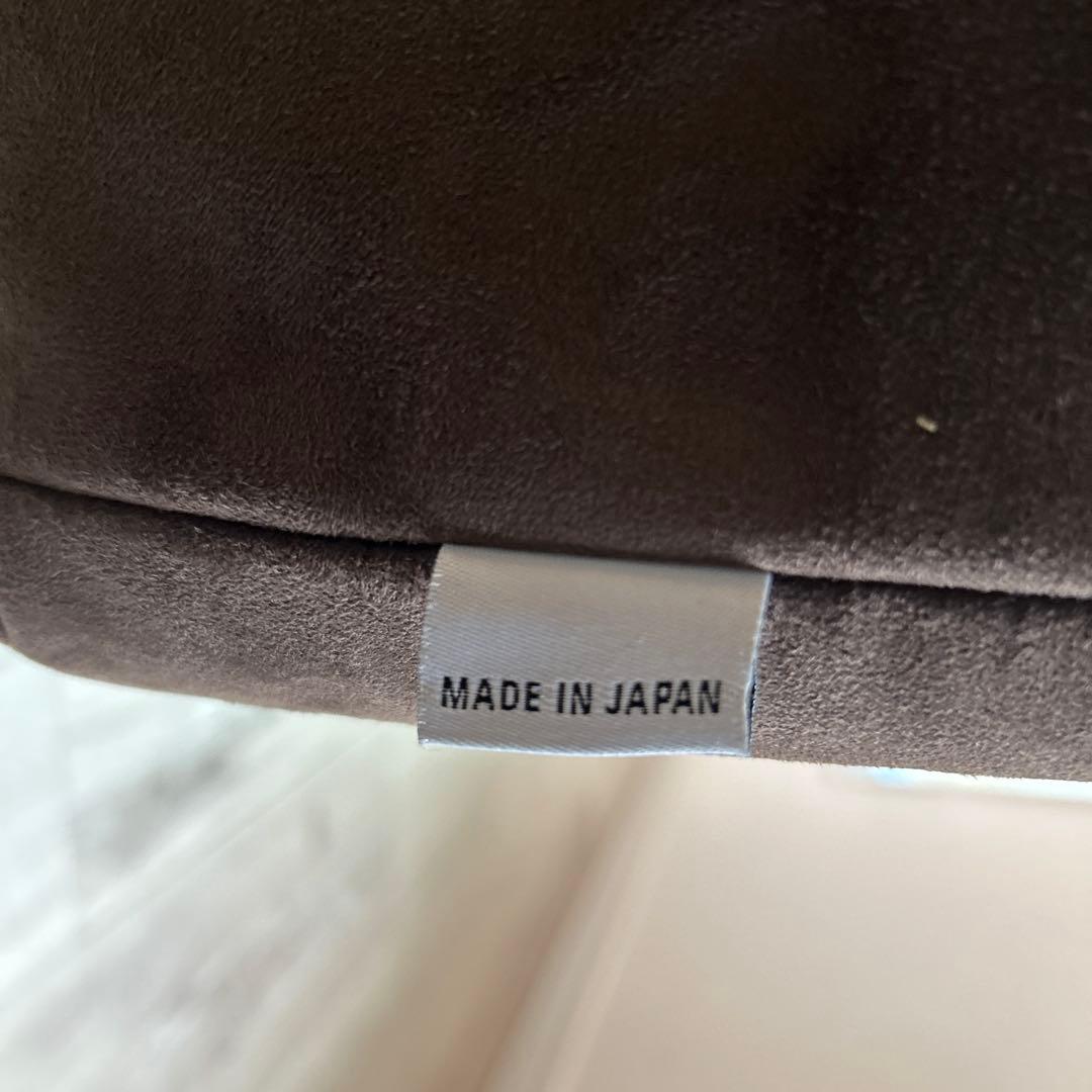 ブラウン スエード風 2人掛けソファ