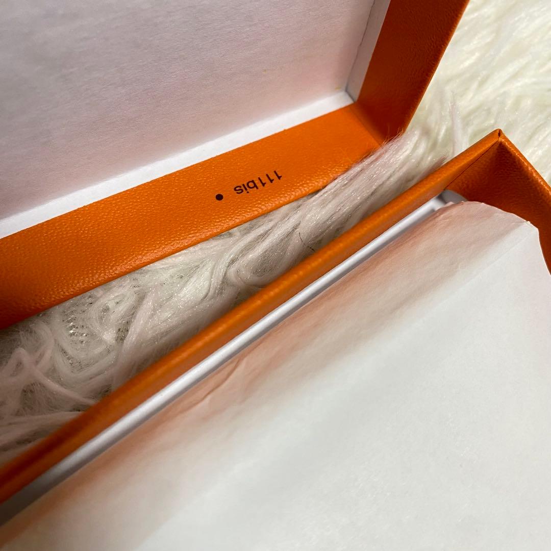 【超極美品】エルメス　ファソネ　ハート　ナローネクタイ　ネイビー　剣幅7cm