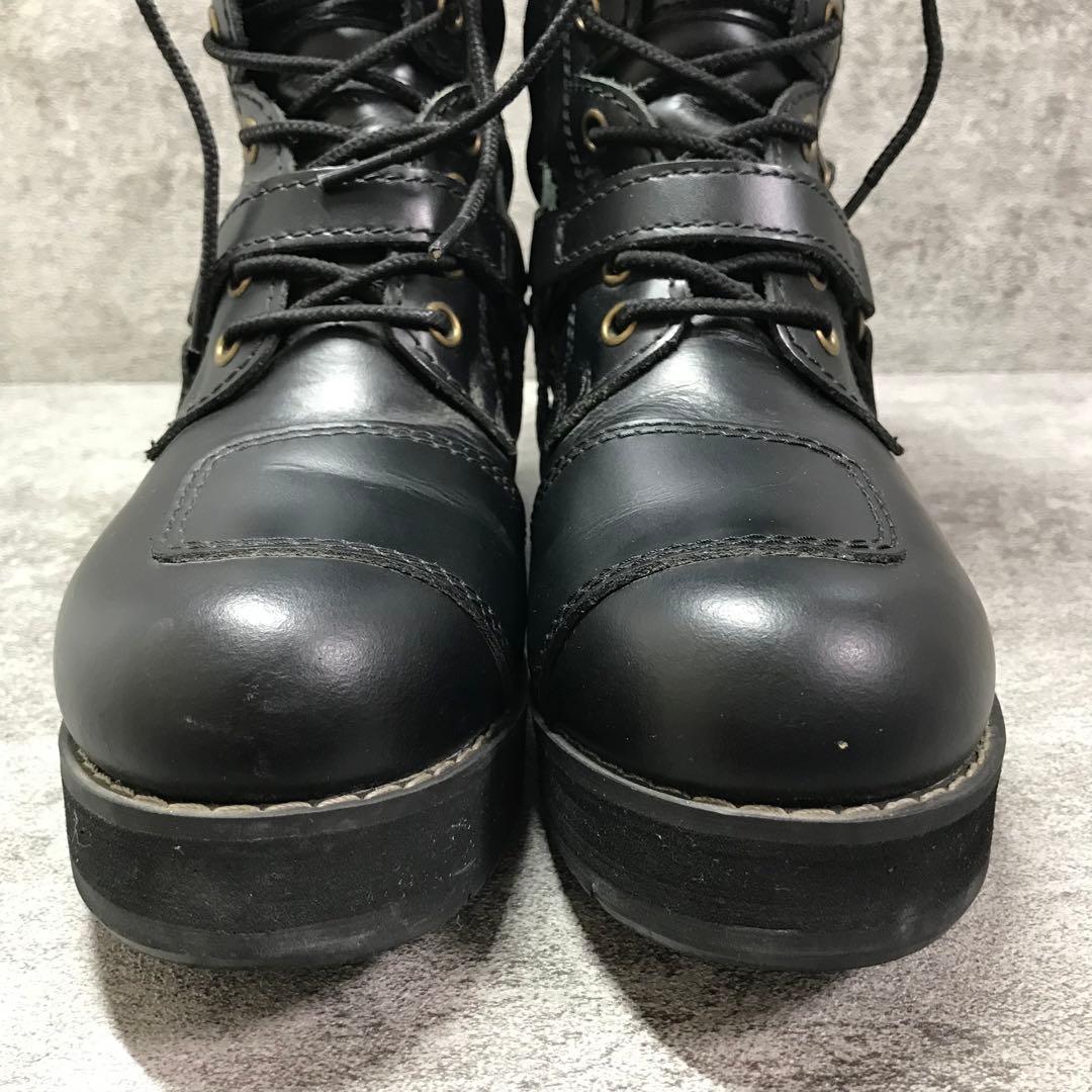 ワイルドウイング　ファルコン　レザー ブーツ厚底　バイクブーツ　ブラック