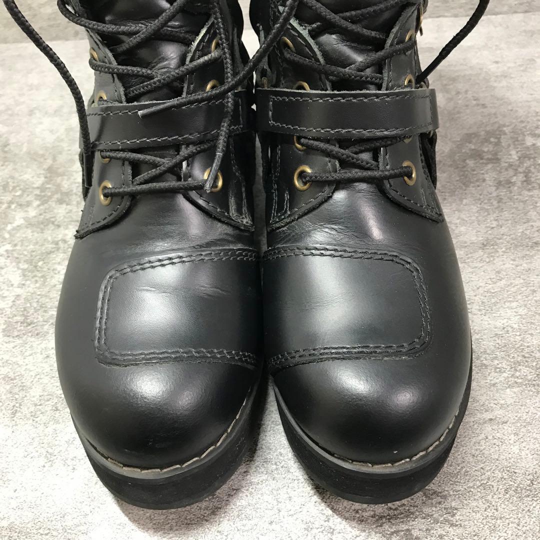 ワイルドウイング　ファルコン　レザー ブーツ厚底　バイクブーツ　ブラック