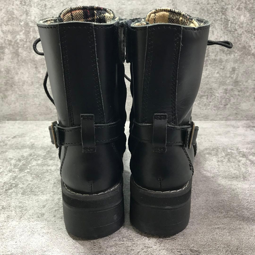 ワイルドウイング　ファルコン　レザー ブーツ厚底　バイクブーツ　ブラック