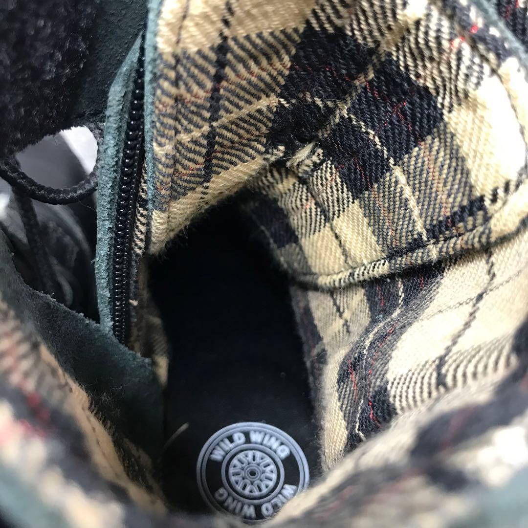 ワイルドウイング　ファルコン　レザー ブーツ厚底　バイクブーツ　ブラック