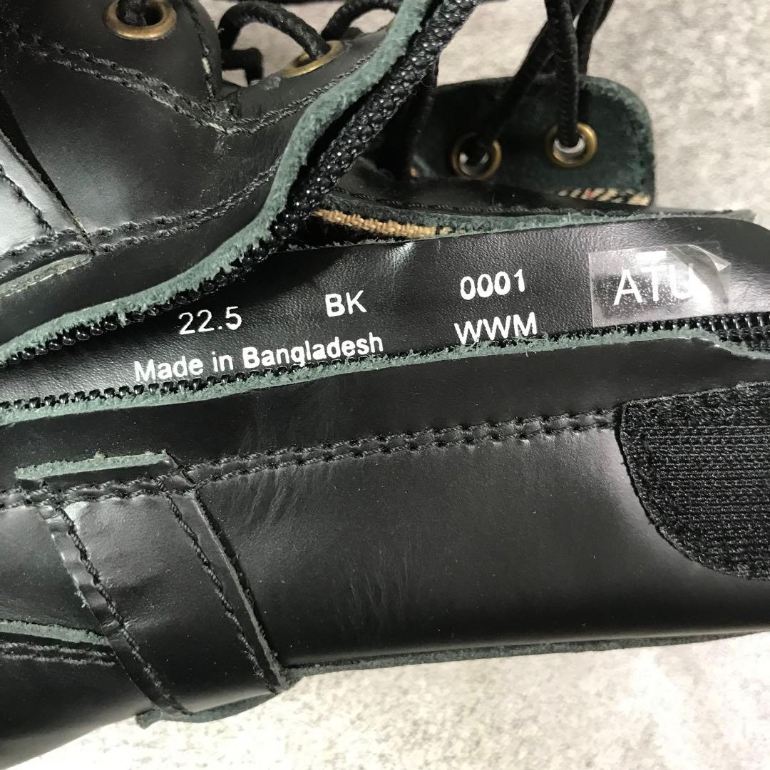 ワイルドウイング　ファルコン　レザー ブーツ厚底　バイクブーツ　ブラック