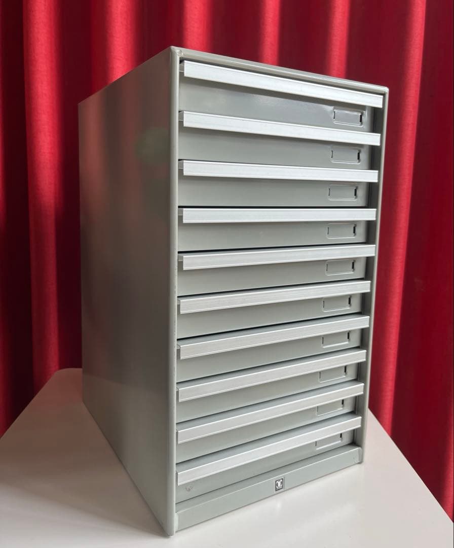 ヴィンテージ　UCHIDA 10段　スチールチェスト　インダストリアル　モダン