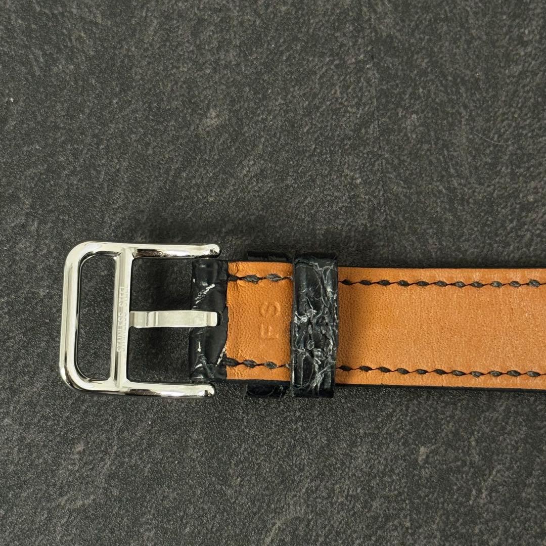 HERMES エルメス クロコダイル 時計 ベルト ケープコッド Hウォッチ C