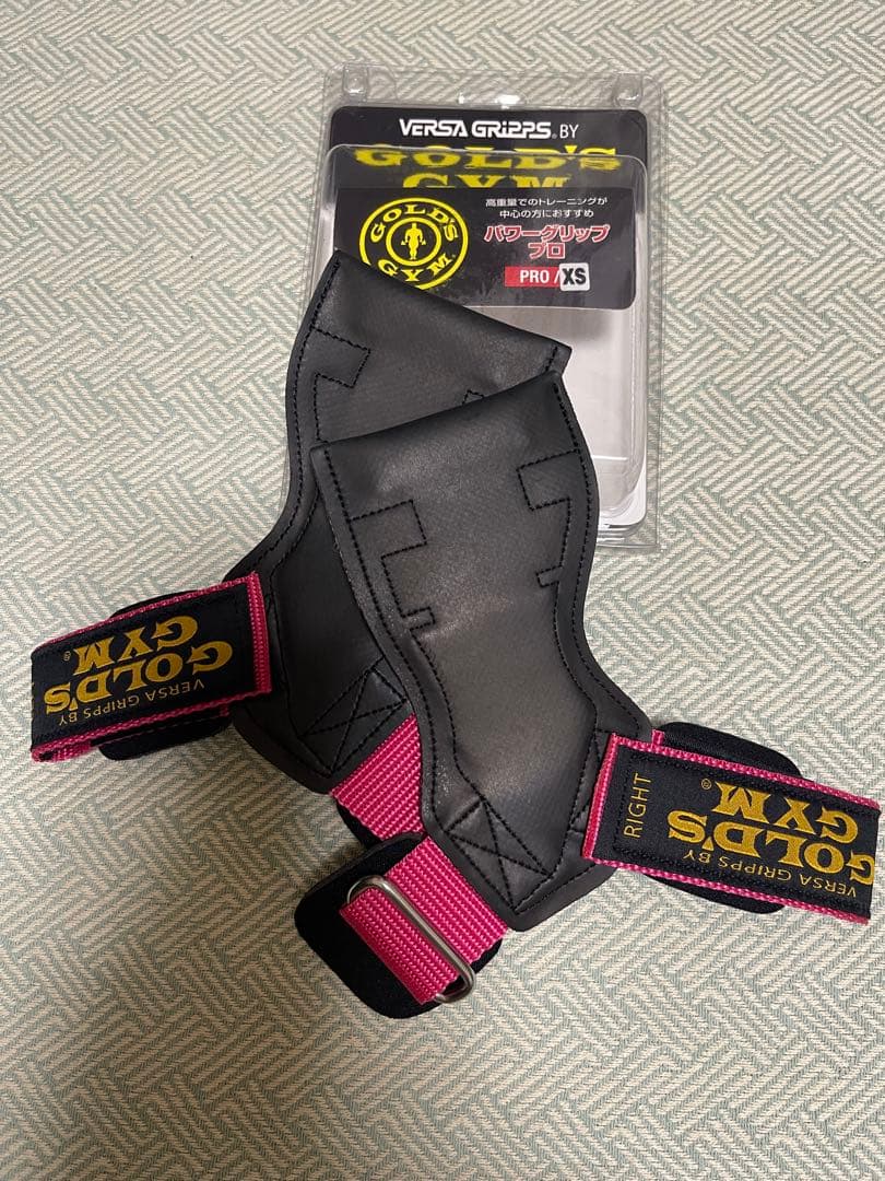 ゴールドジム VERSA GRIPPS PRO XS 黒/ピンク