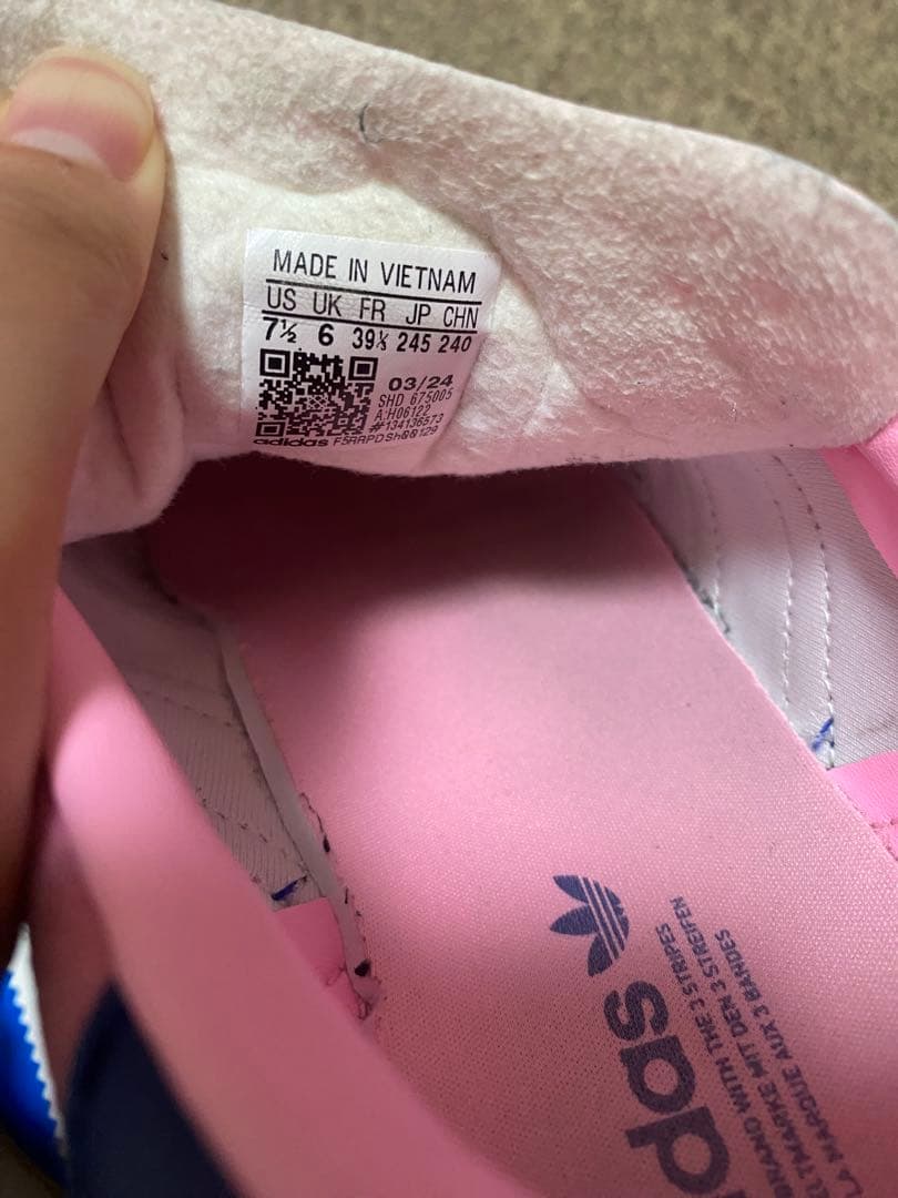 adidas gazelleピンク 24.5cm