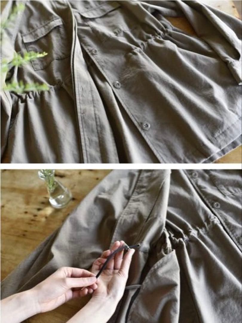 OUR ツイル素材のサファリジャケット