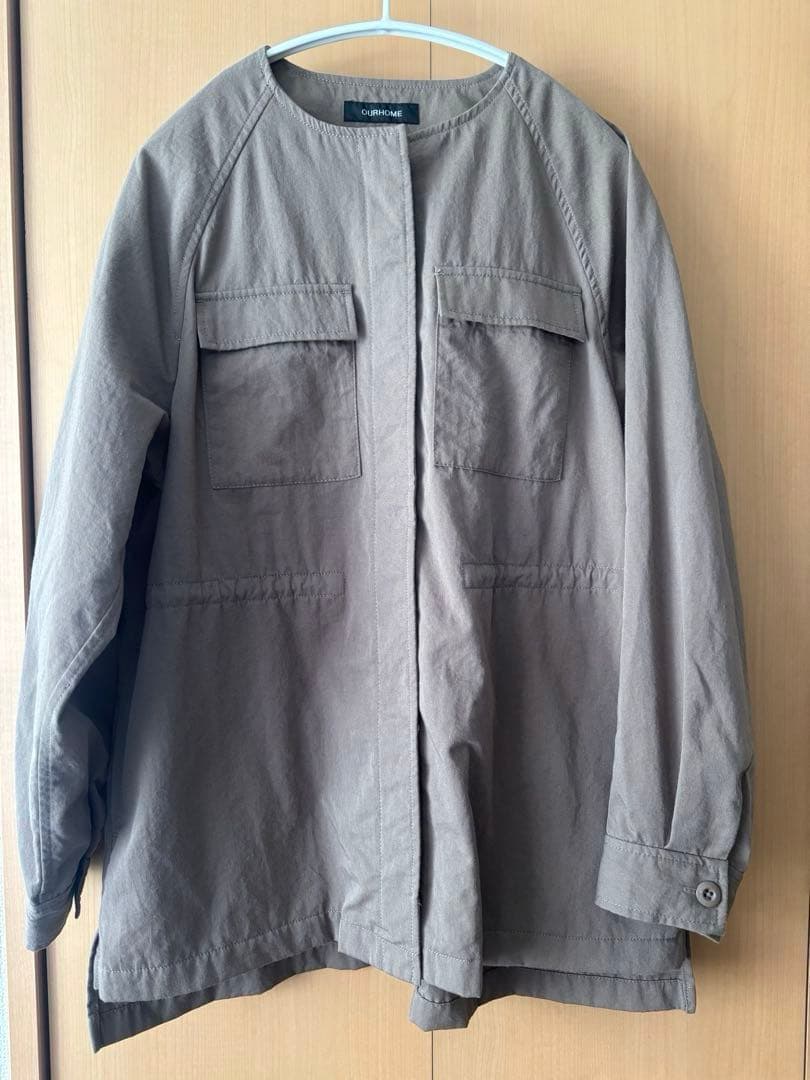 OUR ツイル素材のサファリジャケット