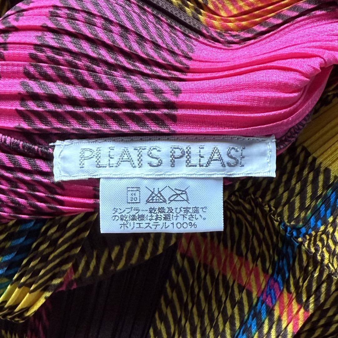 イッセイミヤケ【プリーツ プリーズ】ロングワンピース／チェック柄