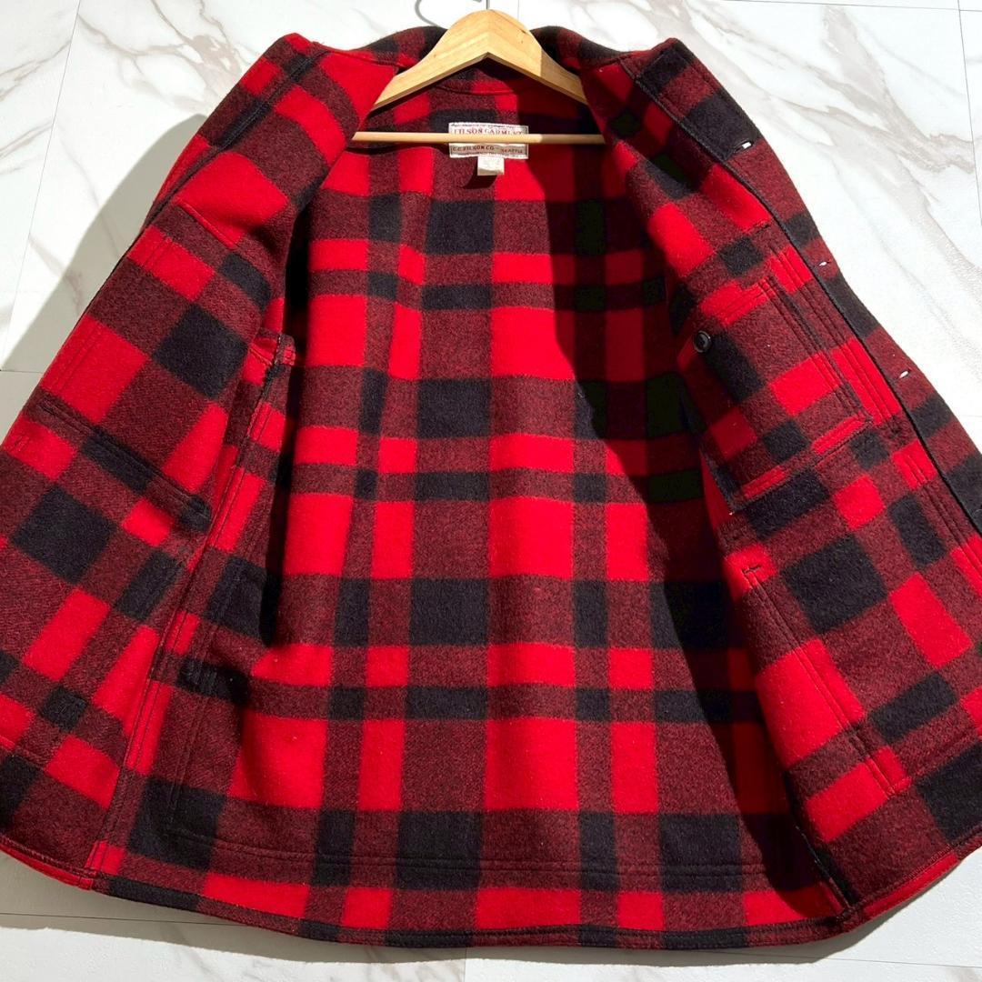 90s USA製　美品　フィルソン　マッキーノクルーザージャケット　レッド　42