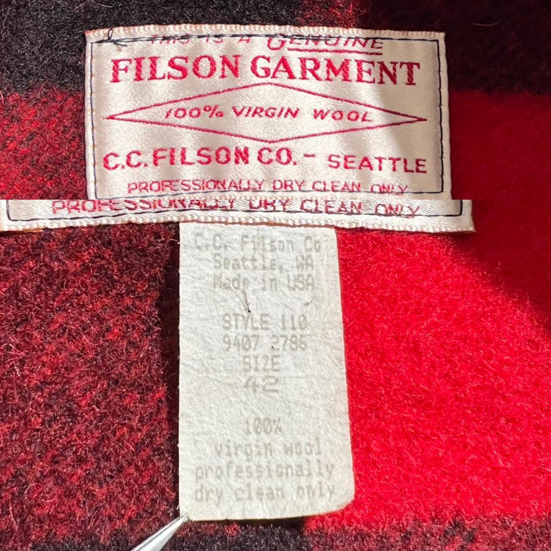90s USA製　美品　フィルソン　マッキーノクルーザージャケット　レッド　42