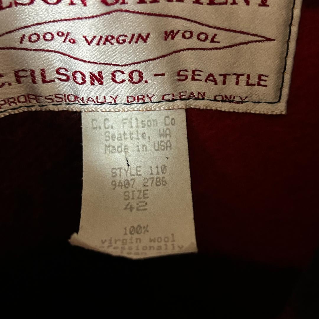 90s USA製　美品　フィルソン　マッキーノクルーザージャケット　レッド　42