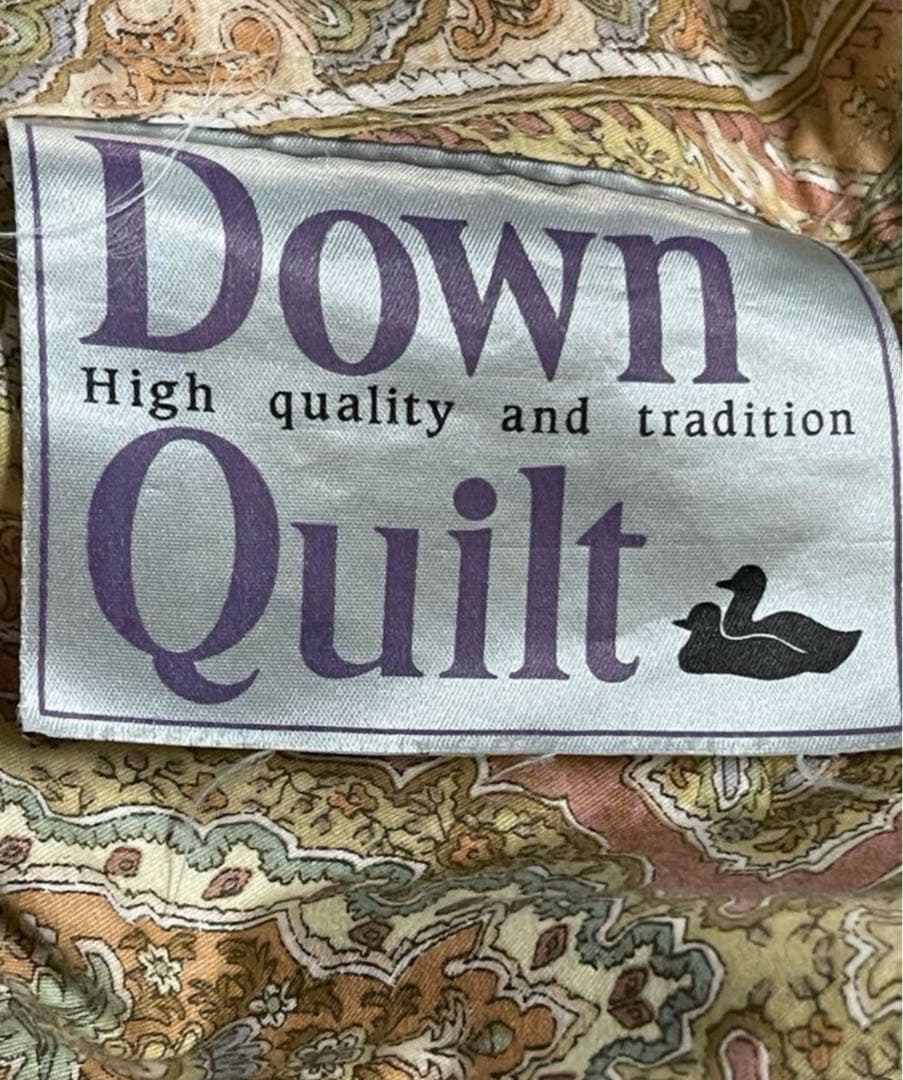 日本製中古高級羽毛布団ダウン90%詰物1.4kg