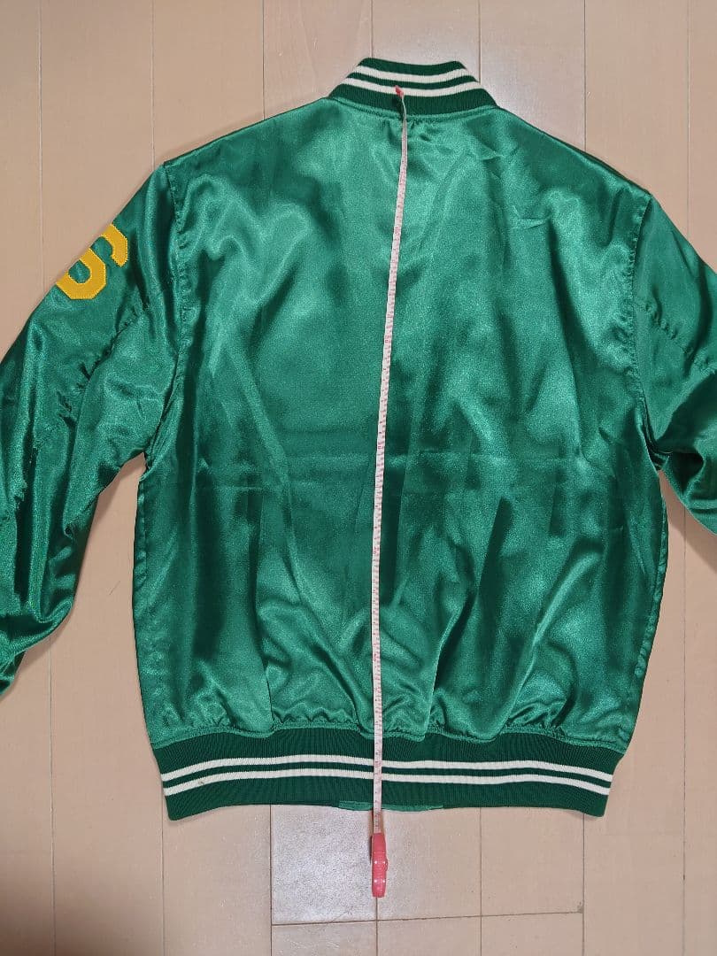 値下げ　WHITES VILLE　スタジャン　ナイロン　グリーン　38 新品　M