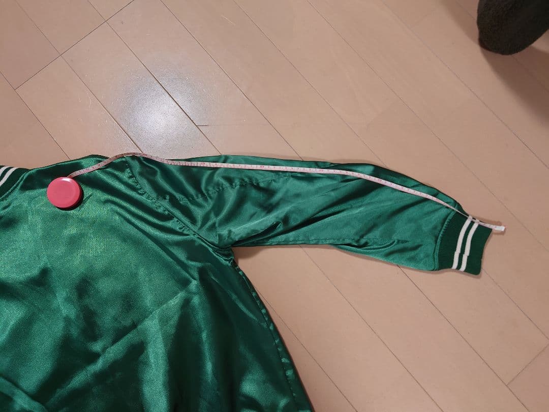 値下げ　WHITES VILLE　スタジャン　ナイロン　グリーン　38 新品　M