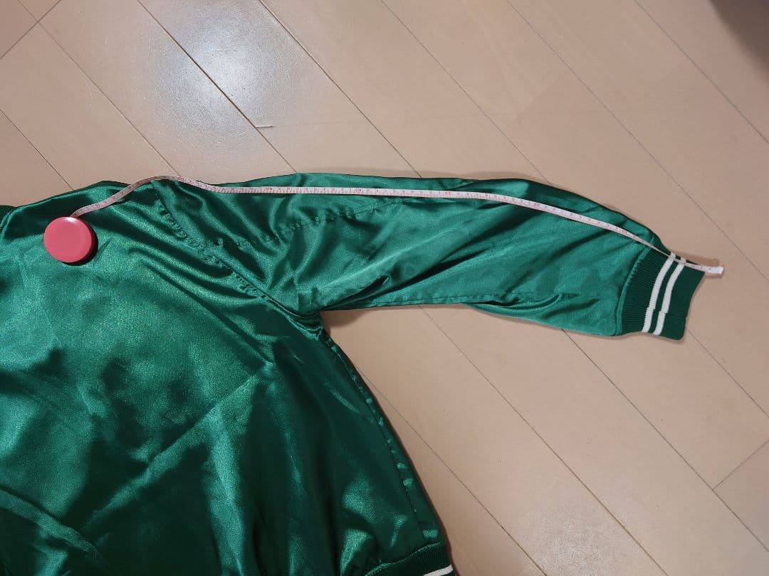 値下げ　WHITES VILLE　スタジャン　ナイロン　グリーン　38 新品　M