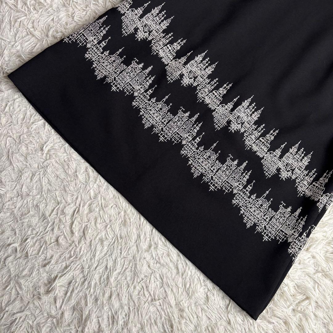 未使用級 22年♡レリアン 七分袖刺繍オーバーブラウス チュニック 13+ 黒