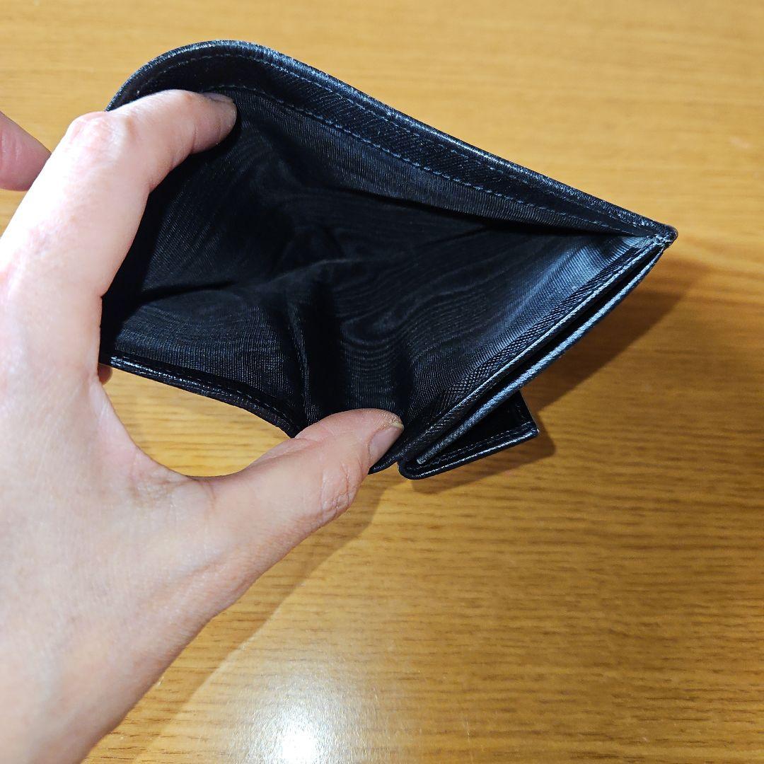 PRADA サフィアーノレザー 二つ折り財布 ブラック