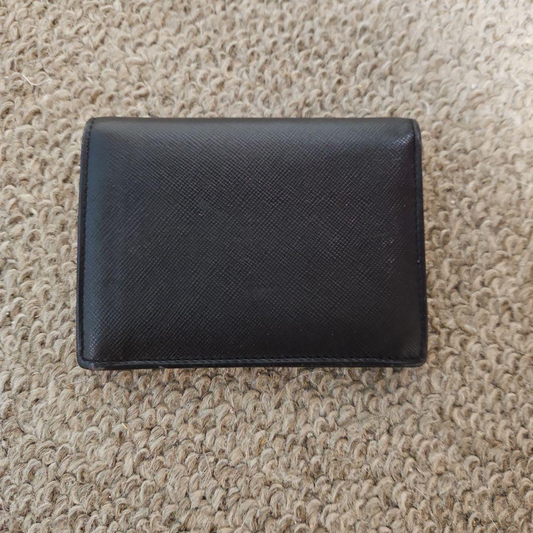 PRADA サフィアーノレザー 二つ折り財布 ブラック