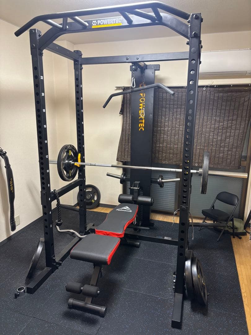 パワーテック製　パワーラック+ラットタワー　【引取り限定】※大阪府東大阪市