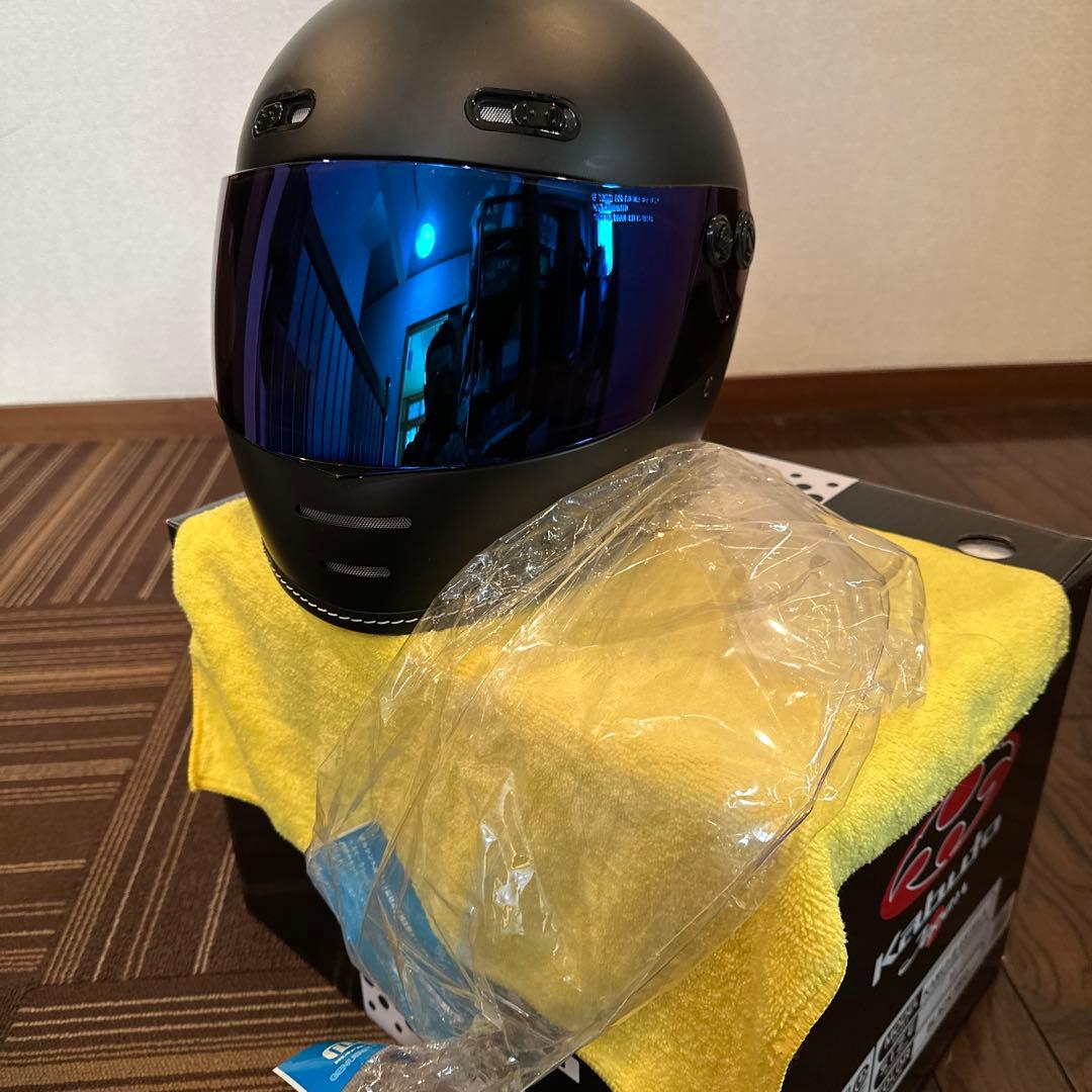 MJ マットブラック フルフェイスヘルメット