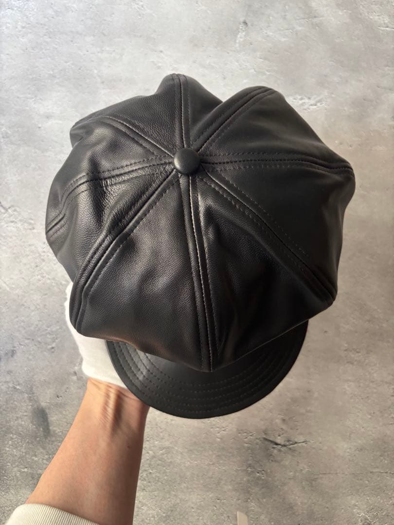 Ryu　ショット　　レザーキャスケット 帽子　レザーキャスケット