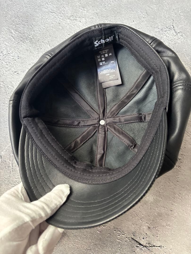 Ryu　ショット　　レザーキャスケット 帽子　レザーキャスケット