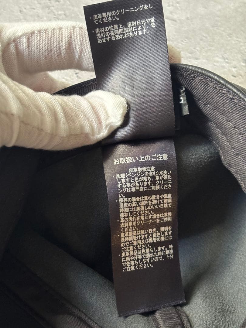 Ryu　ショット　　レザーキャスケット 帽子　レザーキャスケット