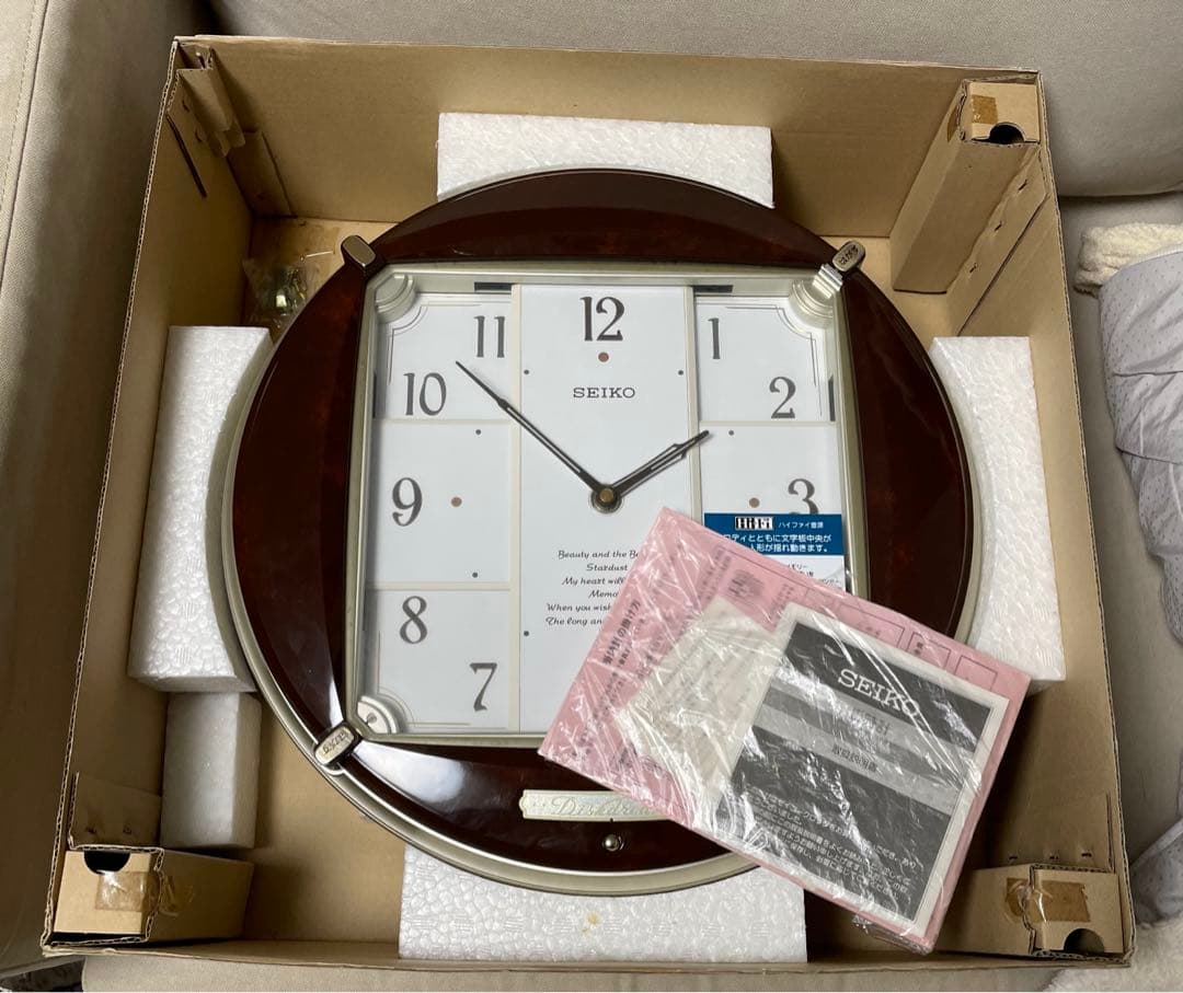 【美品⭐︎未使用】ディスクドリーム　re544b からくり時計　メロディ　掛け時計