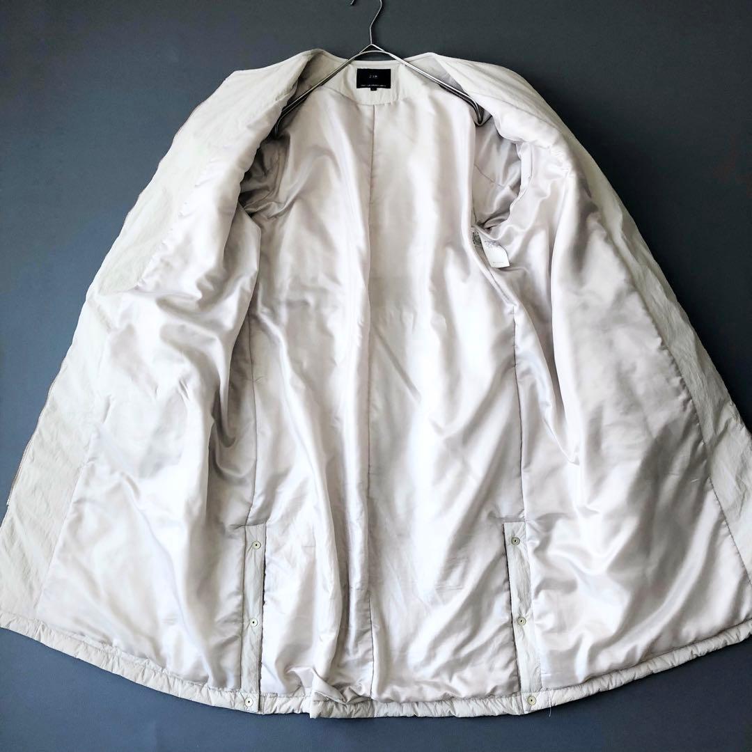 2913y 23区ノーカラーパディングアウター キルティング 大きいサイズ 3L