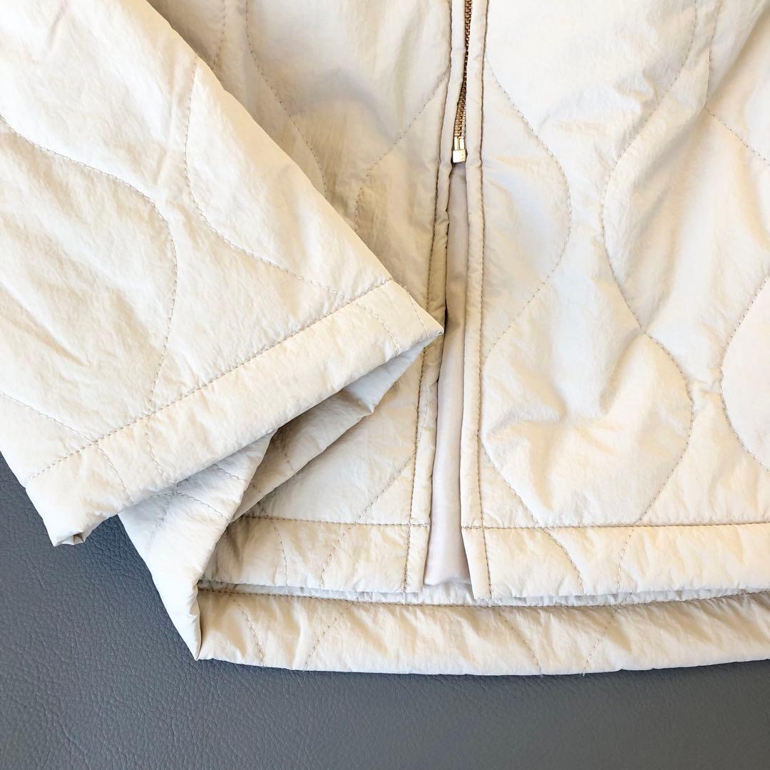 2913y 23区ノーカラーパディングアウター キルティング 大きいサイズ 3L