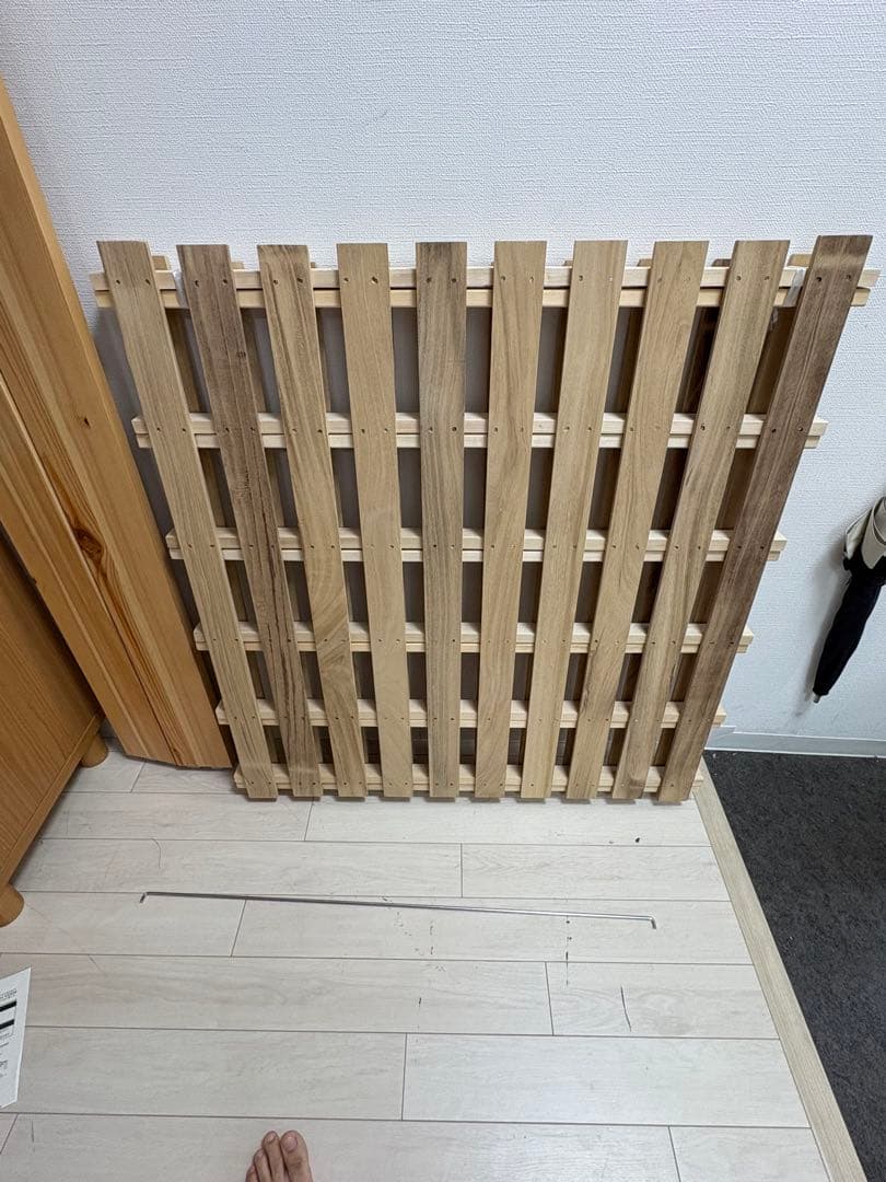 【引取限定】無印良品 シングルベッド パイン材①