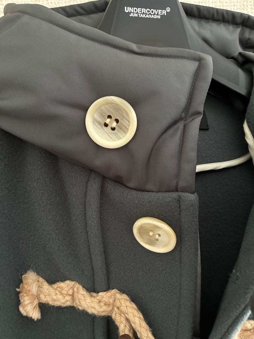 UNDERCOVERアンダーカバー フード&袖ダウンウールモッサーダッフルコート