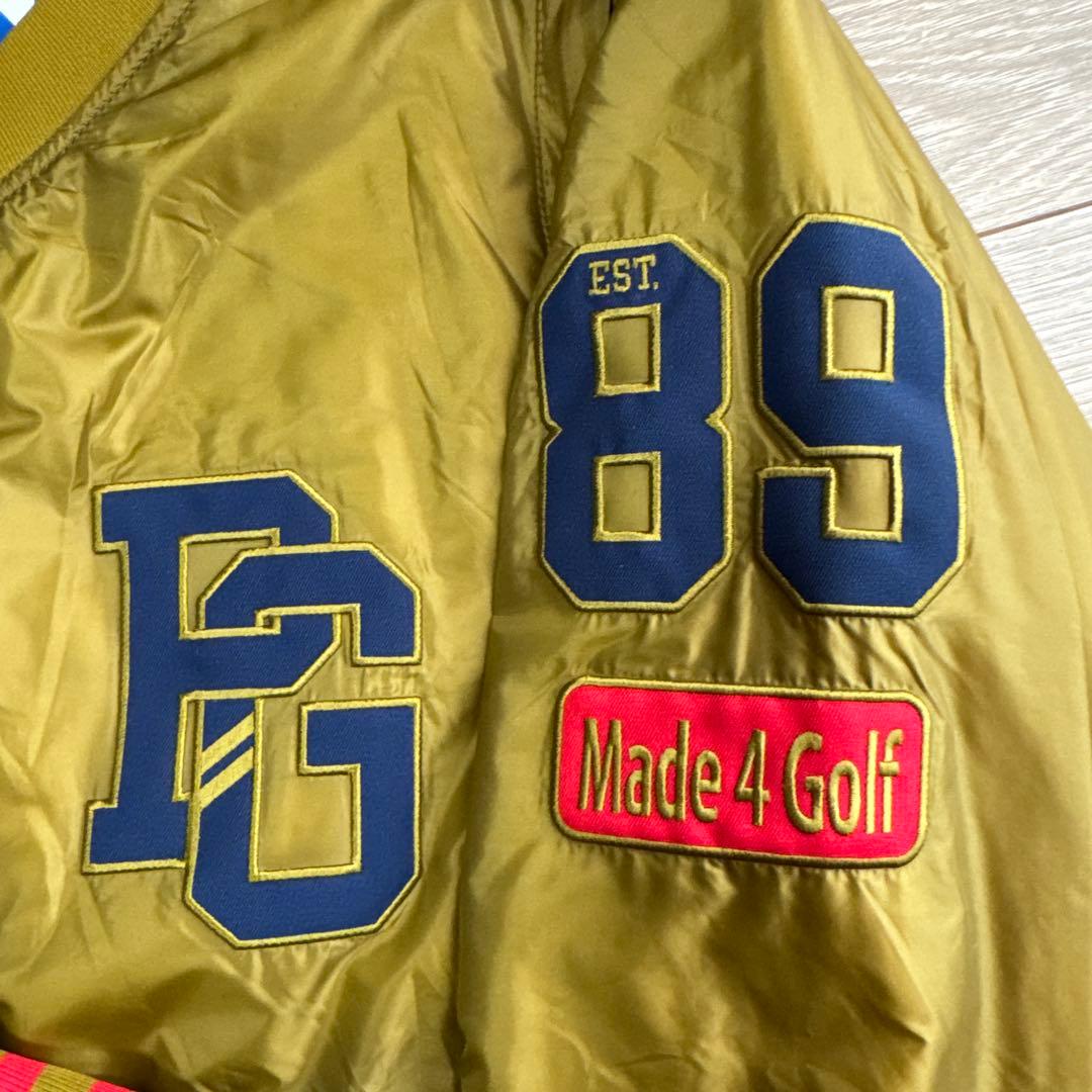 (美品) パーリーゲイツ 4wayリバーシブル 中綿ジャケット／袖取外可 秋冬物