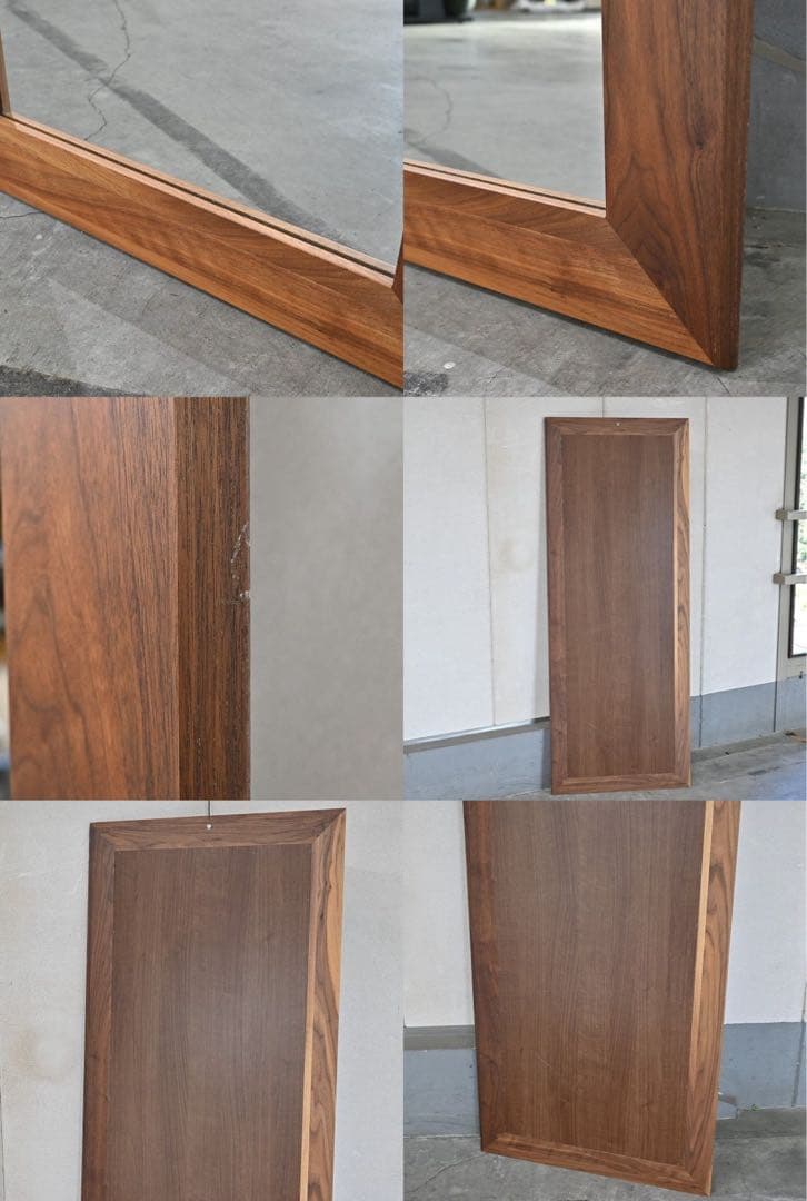 北欧スタイル 全身鏡 ウォールナット無垢材 ナチュラル 姿見 ミラー 玄関 寝室